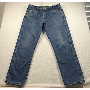 Cabela's Outdoor‎ Gear Blue Denim Fleece Lined Men's Heavyweight Jeans 38x32